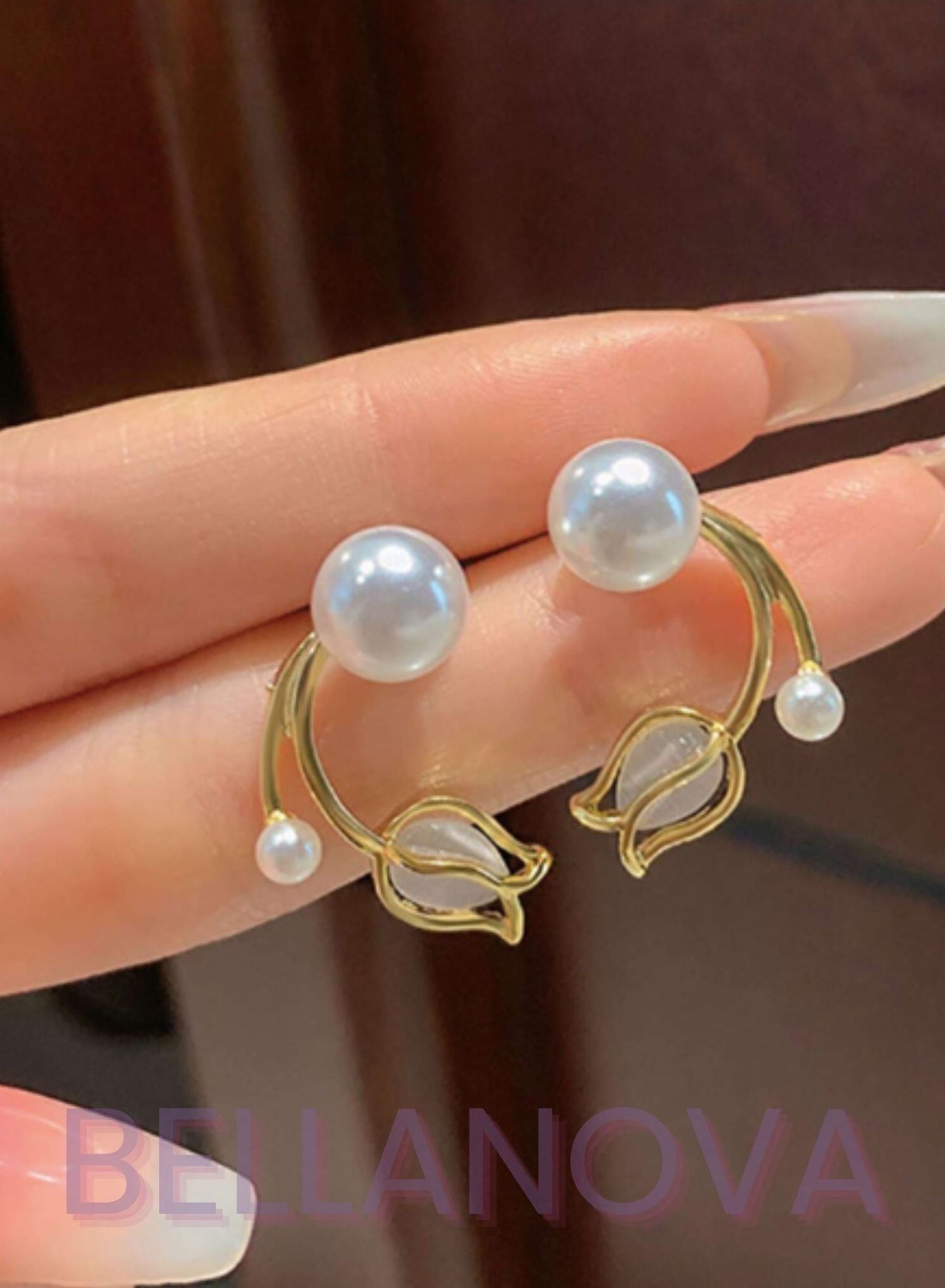 Brincos 2 em 1 Roses - Folheado a Ouro 18k + FRETE GRÁTIS