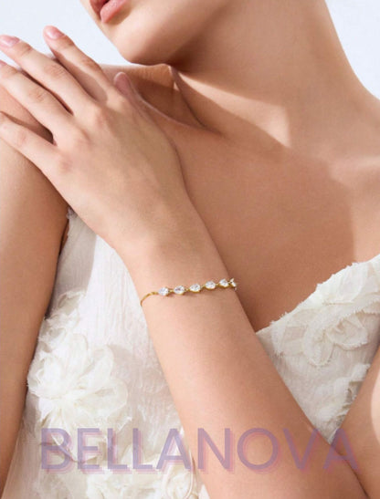 FILIPPA MONTEIRO X BELLA NOVA | Pulseira Swarovski - Folheado a Ouro 18k+ FRETE GRÁTIS