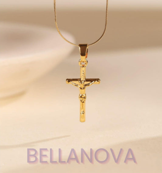 OLIVIA PADANO X BELLA NOVA | Gargantilha com Pingente Sagrado Jesus - Folheado a Ouro 24k+ FRETE GRÁTIS