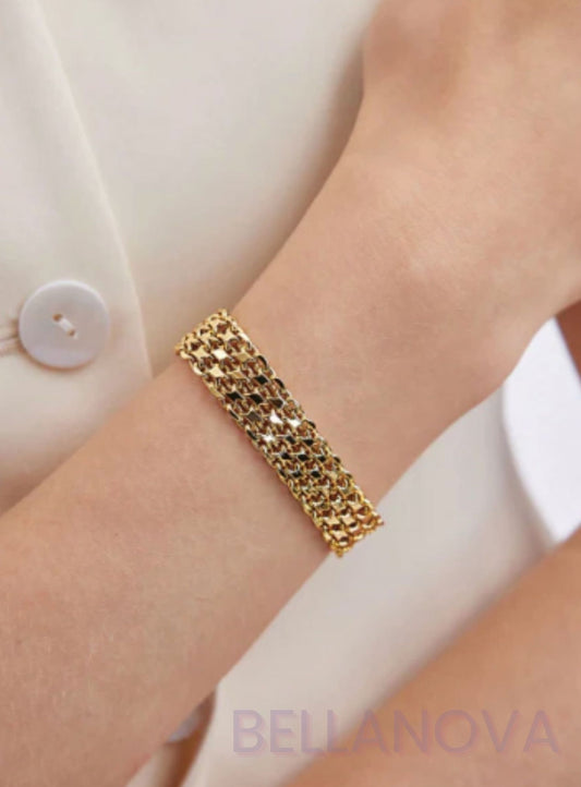 FILIPPA MONTEIRO X  BELLA NOVA | Pulseira Elos - Folheado a Ouro 18K+ FRETE GRÁTIS