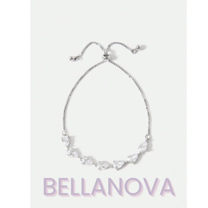FILIPPA MONTEIRO X BELLA NOVA | Pulseira Ajustável Swarovski Cristal - Folheado a Ouro 18K+ FRETE GRÁTIS