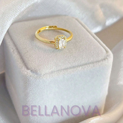 OLIVIA PADANO X BELLA NOVA | Anel Princesa Swarovski Ajustável - Folheado a Ouro 24k+ FRETE GRÁTIS
