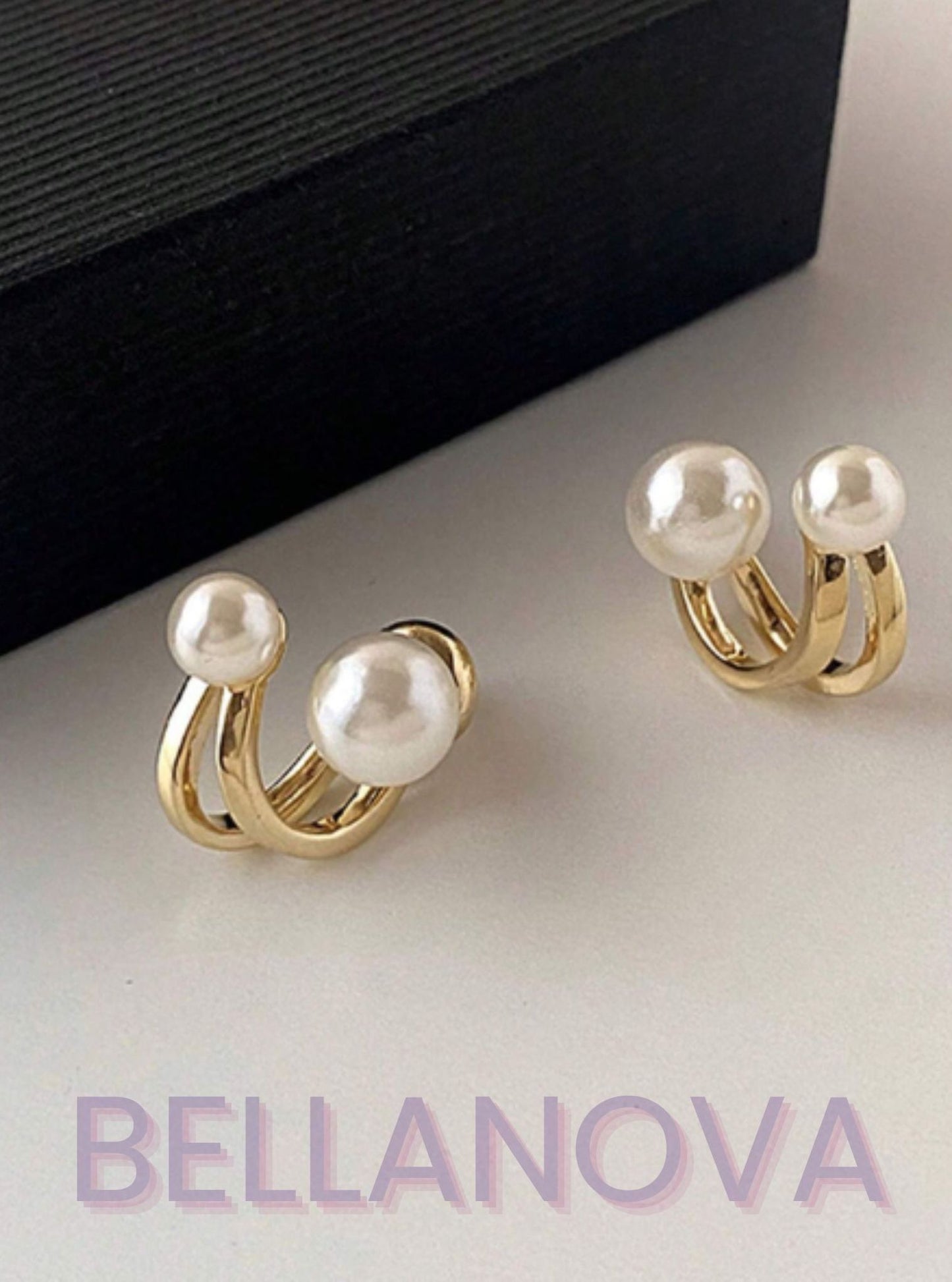 Brinco 2 em 1 Pérolas - Folheado a Ouro 18k+ FRETE GRÁTIS