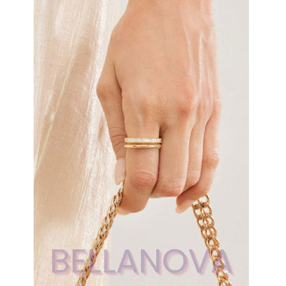 FILIPPA MONTEIRO X BELLA NOVA | Anel Ajustável Swarovski - Folheado a Ouro 18K+ FRETE GRÁTIS