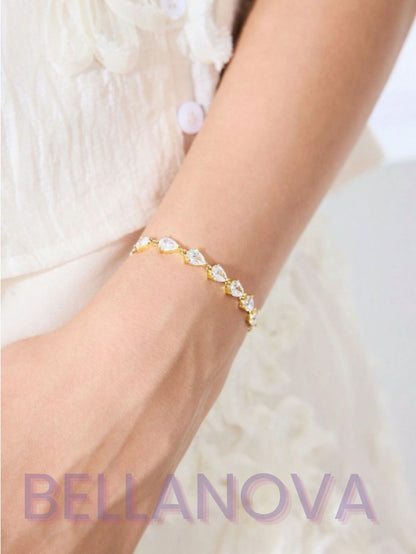 FILIPPA MONTEIRO X BELLA NOVA | Pulseira Swarovski - Folheado a Ouro 18k+ FRETE GRÁTIS