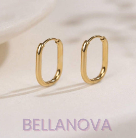 OLIVIA PADANO X BELLA NOVA | Brincos Oval - Folheado a Ouro 24k+ FRETE GRÁTIS
