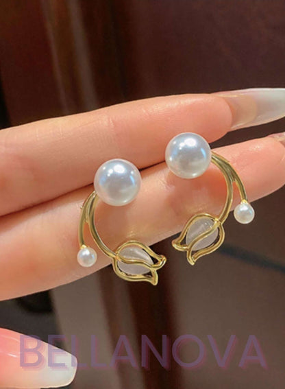 Brincos 2 em 1 Roses - Folheado a Ouro 18k + FRETE GRÁTIS