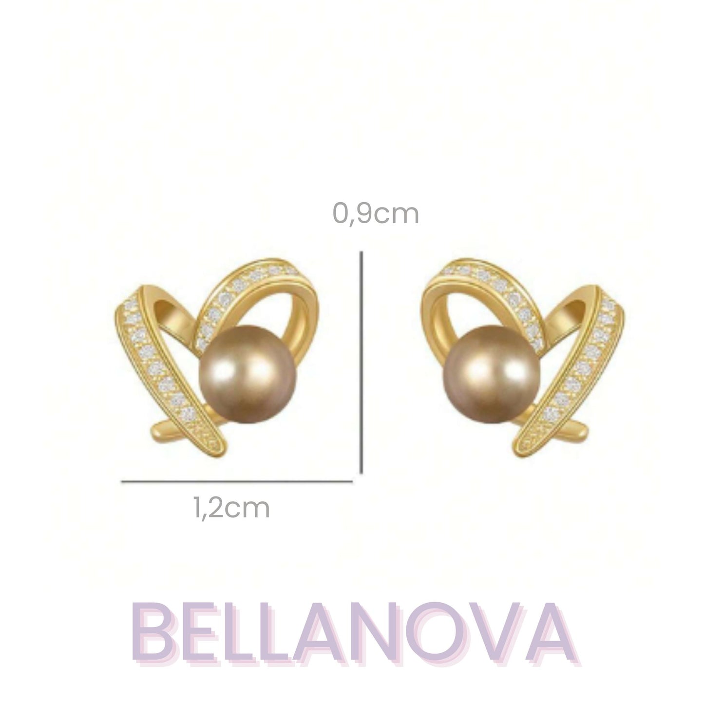 Brincos Coração Dourado Zircônias - Folheado a Ouro 18k + FRETE GRÁTIS