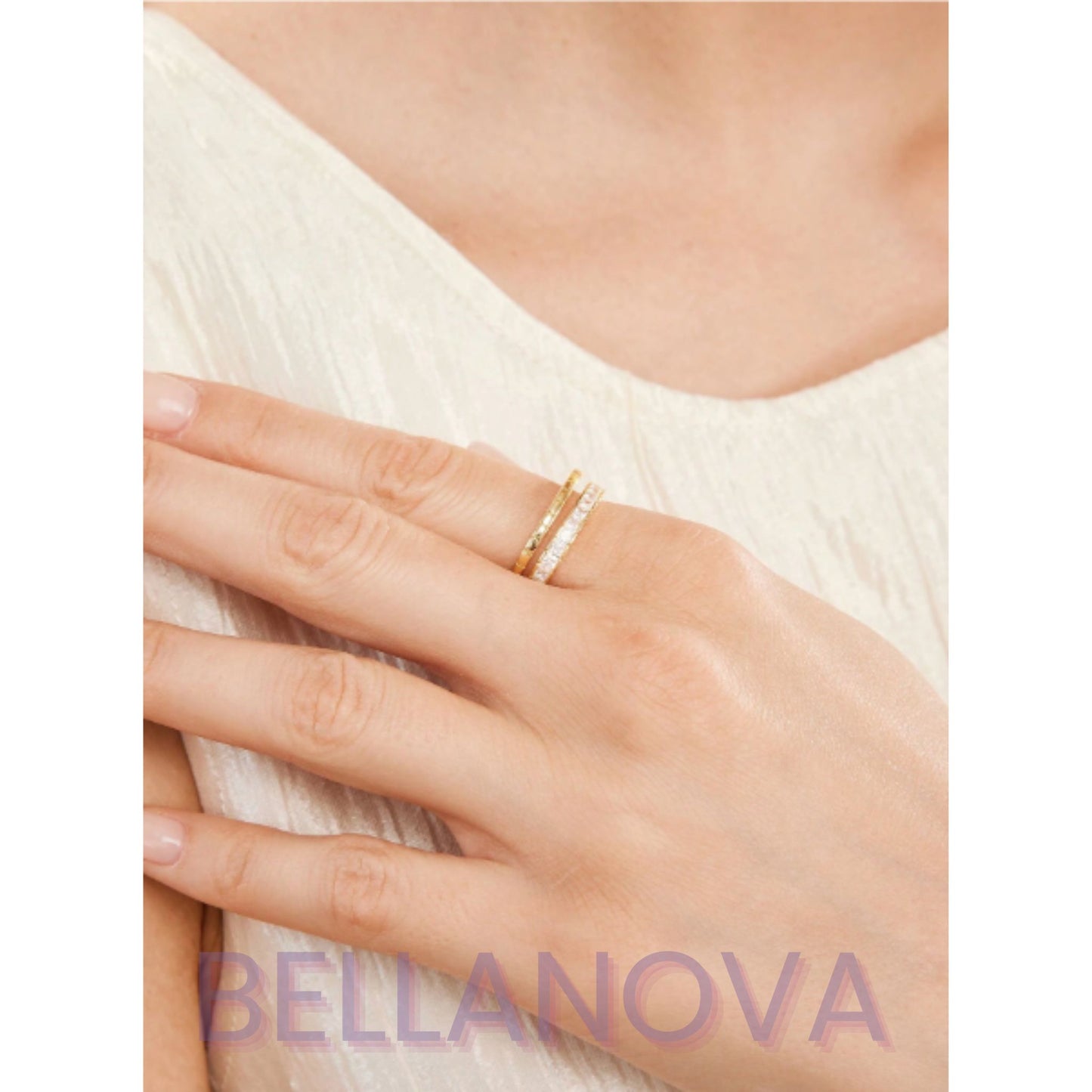 FILIPPA MONTEIRO X BELLA NOVA | Anel Ajustável Swarovski - Folheado a Ouro 18K+ FRETE GRÁTIS