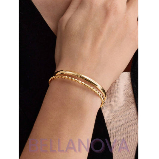 FILIPPA MONTEIRO X BELLA NOVA | Pulseira Dupla - Folheado a Ouro 18k+ FRETE GRÁTIS