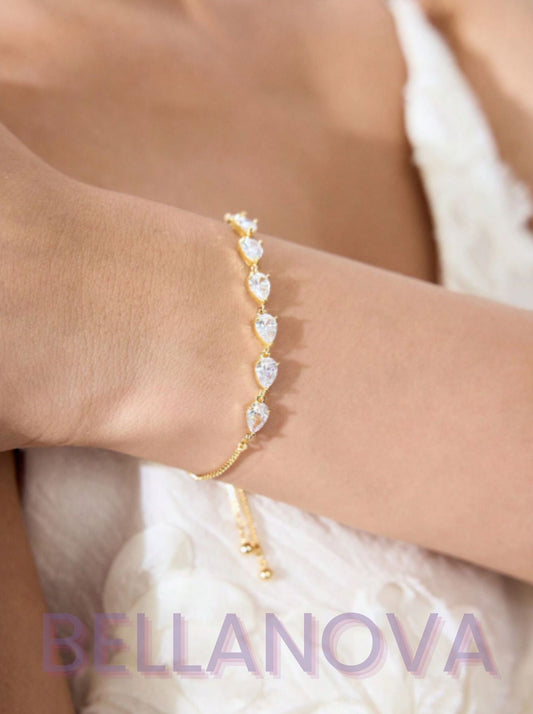 FILIPPA MONTEIRO X BELLA NOVA | Pulseira Swarovski - Folheado a Ouro 18k+ FRETE GRÁTIS