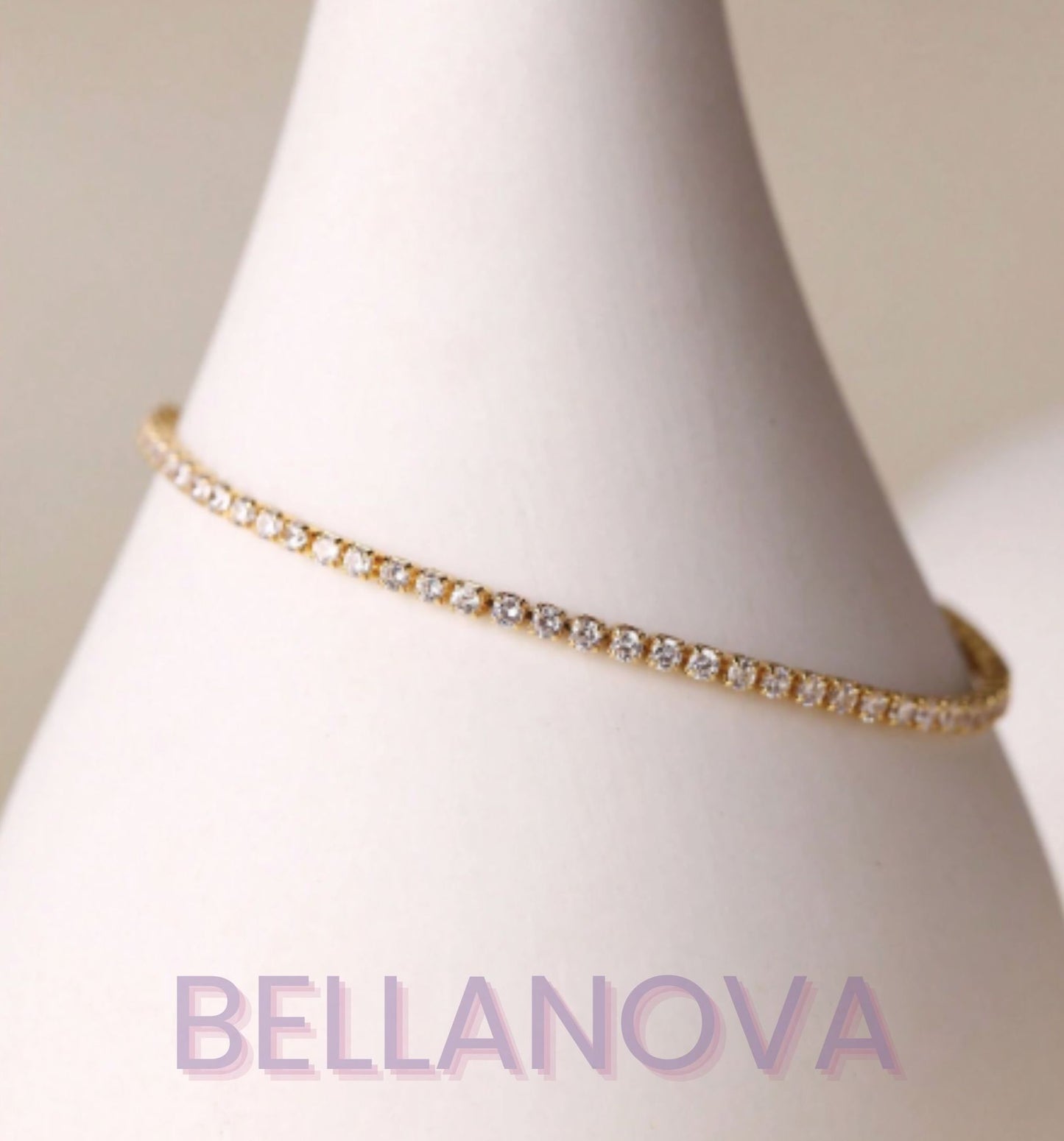 OLIVIA PADANO X BELLA NOVA | Pulseira Regulável Swarovski - Folheado a Ouro 24k+ FRETE GRÁTIS