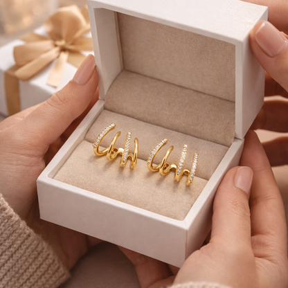 Brincos 4 Pontas™ - Folheado a Ouro 18k+ FRETE GRÁTIS