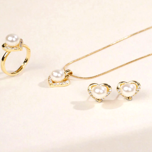Kit Pérolas e Swarovski™ - Folheado a Ouro 18k+ FRETE GRÁTIS